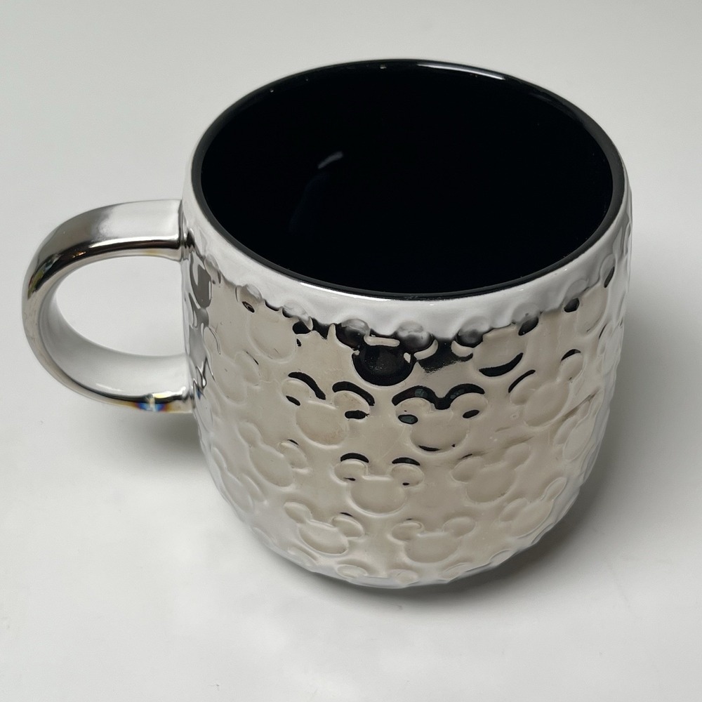 Disney Parks Mickey Metallic Raised Icon Mug‎ Home Collection Coffee Cup 16oz - Picture 2 of 5